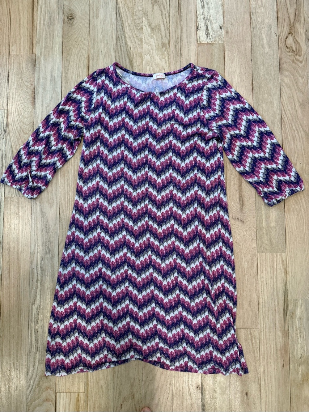 Pixley Purple and Pink Chevron Casual Dress